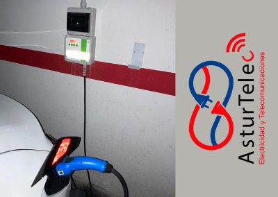 Instalación Punto Recarga Vehículo Eléctrico en garaje Gijón
