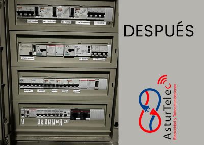 Reforma de cuadro eléctrico garaje para cumplir OCA en Asturias