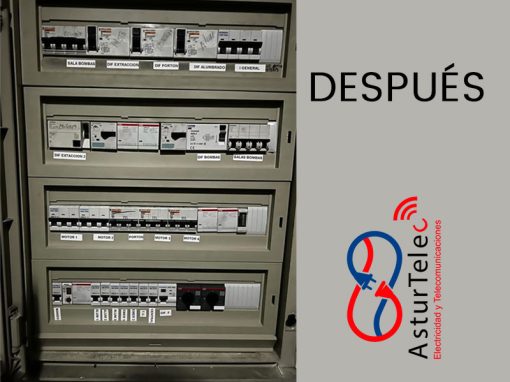 Reforma de cuadro eléctrico garaje para cumplir OCA en Asturias