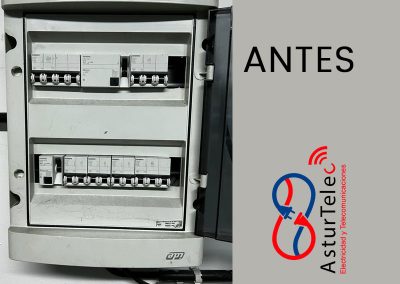 Reforma de cuadro eléctrico garaje para cumplir OCA en Asturias