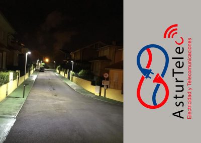 Ahorro energético en cambio a iluminación led en urbanización en Avilés