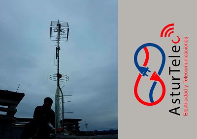 Instalación de torreta en Piedras Blancas Asturias