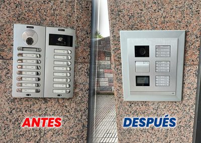 Instalación de micro vídeoportero comunidad de vecinos Avilés Asturias